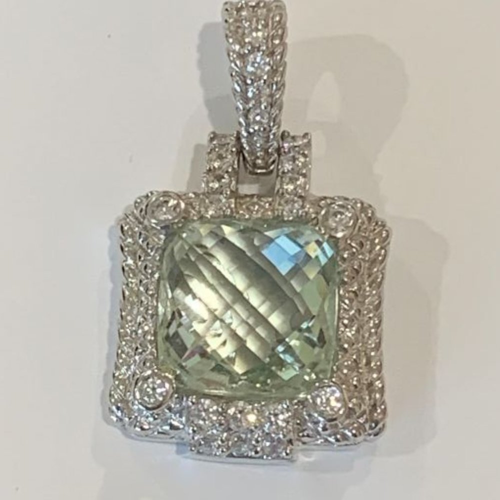 Judith Ripka Mint Green Quartz Sterling Enhancer